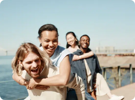 Group of young people who participated in a paid clinical study