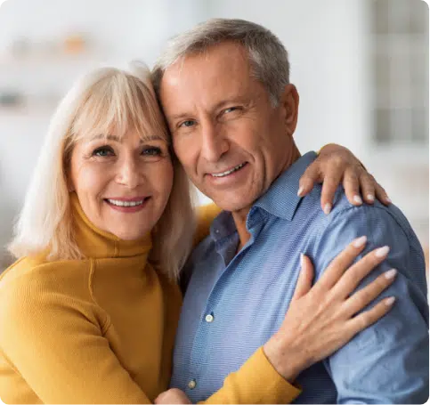 Middle age couple happy to participate in a clinical trial