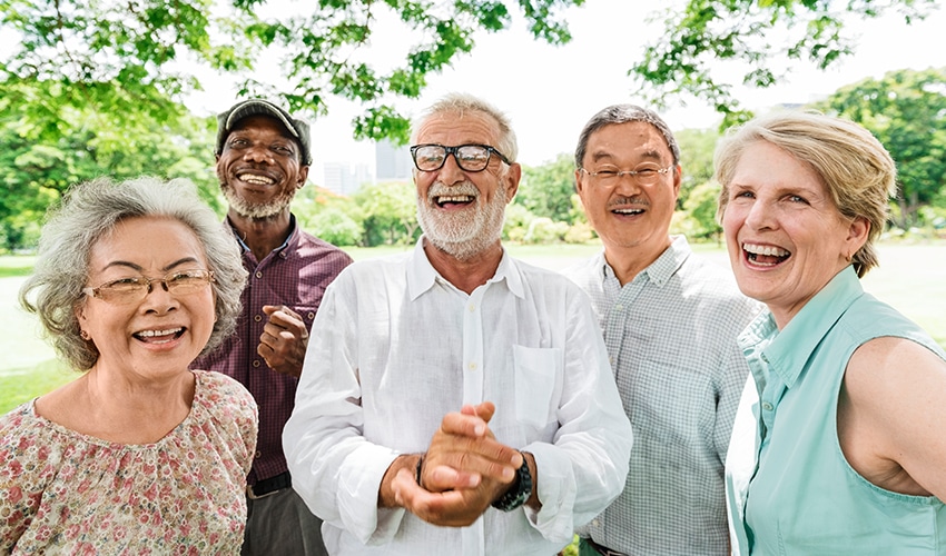 Group of happy people eligible to participate in a clinical study